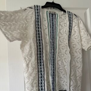 Vintage kimono style woven vest